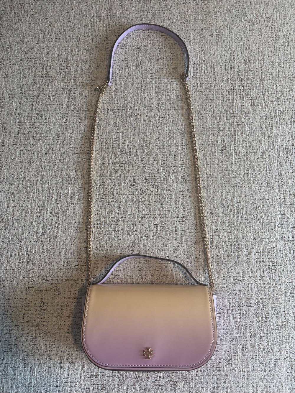 Tory Burch Lavender Gradient Crossbody with Gold Chain - Picture 2 of 7